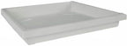 The HC Companies Accent Square Plant Saucer - Durable Plastic Trays for Plants - Stylish Square Tray for Water Drainage - UV Resistant Planter Saucer for Indoor & Outdoor Use (11”, White, Pack of 1)
