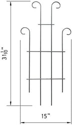 2 Pack Black Coated Wave Pot Trellis Panel 31'' Plant Stakes for Climbing Plants Outdoor Roses Vines Flower Vegetable Supports