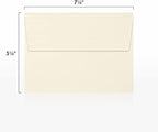 LUXPaper A7 Invitation Envelopes | Peel & Press | 5 1/4" x 7 1/4" | Natural | 80lb. Text | 30% Recycled | 50 Qty