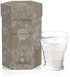 Zodax Grand Casablanca Glass Jar Scented Candle Trio for Home Decor - Ideal for Kitchen and Bathroom - Makes a Great Gift for Women and Men - Tahitian Gardenia - 8.3 Oz.