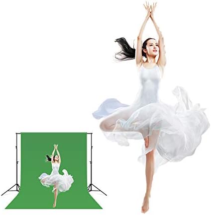 Green Screen Backdrop 6x9ft Photo Backdrop Chromakey Muslin Portrait Green Backdrop for PS Keying/Video Creation/Studio Portrait Shoots