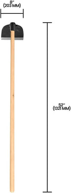 Zenport Hoe J6-208 with 53-Inch Wood Handle, Steel