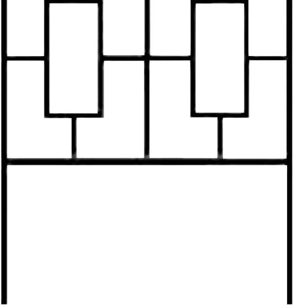 Panacea 84447 Contemporary Trellises, Black, 78" H, Set of 2 – Tall Modern Metal Trellises for Climbing Plants, Geometric Outdoor Garden Trellis with Durable Steel Construction
