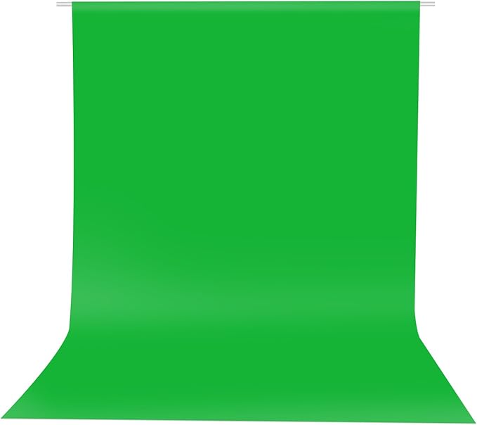 HEMMOTOP Green Screen Backdrop, 5x6.5 ft Photography Chroma Key Greenscreen Background Sheet for Background Removal, Zoom Meeting, Photo Video Studio, Live Streaming, Video Recording (Backdrop only)