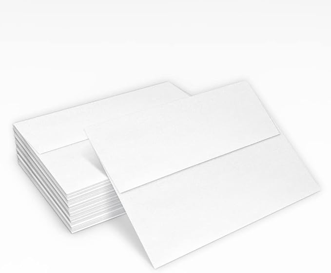 LUXPaper A7 Invitation Envelopes | Peel & Press | 5 1/4" x 7 1/4" | Crystal Metallic | 80lb. Text | 50 Qty