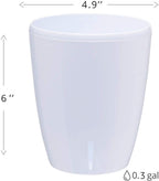 Santino 4.9 Inch ORCHIDEA Self Watering Pots for Orchids in White - Decorative Wicking Planter with w/Great Aerification, Drainage and Water Level Indicator