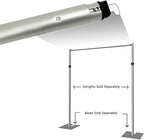 Portable Pipe and Drape Heavy Duty Backdrop Stand, ADJ Metal Frame and Heavy Metal Base for Wedding, Birthday Party, Photography Backdrop(1*Cross Bar7-12FT)