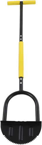 Manual Lawn Edger with Steel Blade T-Handle & Wide Pedal - Garden Path Edging & Trimming Tool for Sidewalks with Comfort Sponge Cover