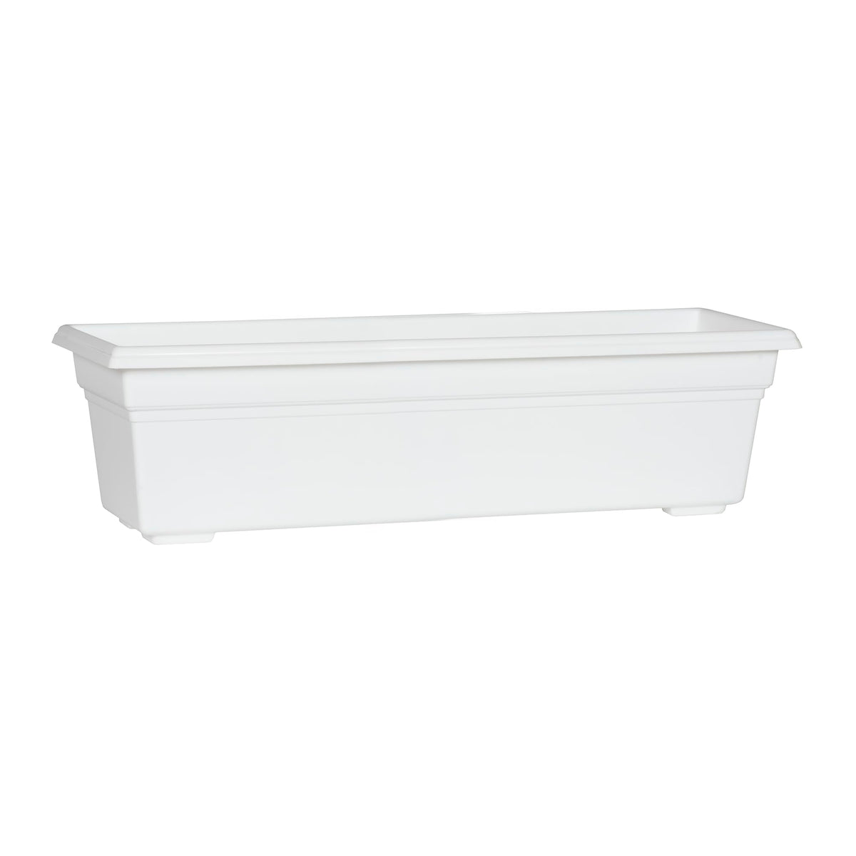 Root & Vessel 16242 Countryside Flower Box Planter, White, 24-Inch