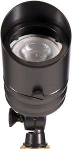 VOLT Fat Boy 12V Brass Outdoor Mini Spotlight (Black) for Low Voltage Landscape Lighting of Yard, Lawn, Garden, Patio, Trees & House