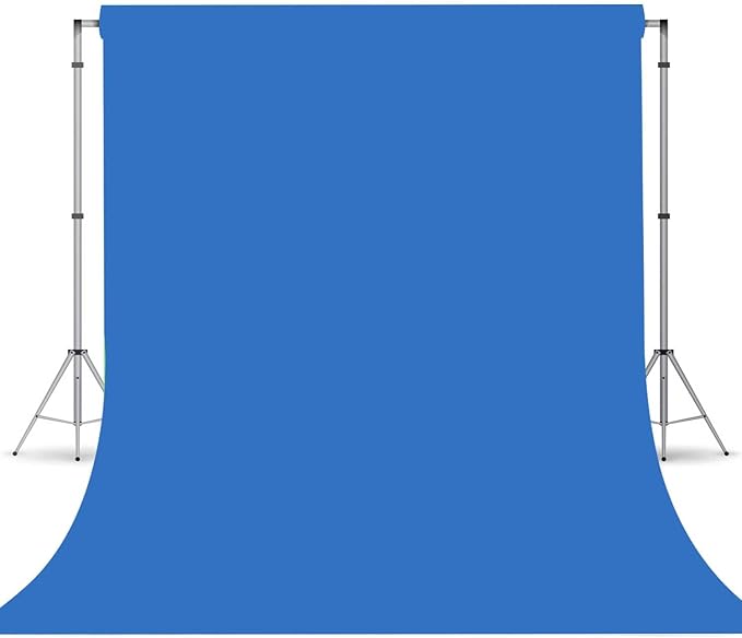 Royal Blue Photo Backdrop, Photo Booth Portrait Photography Backdrops, Studio Blue Screen for Photoshoot Streaming Video Shooting 8FTx10FT