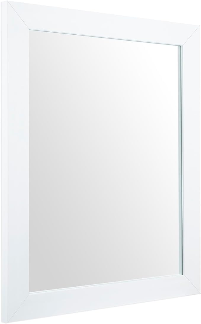 Ruomeng Rectangular Wall Mirror 16" x 20" for Bathroom, Bedroom, Entryway, Living Room, White