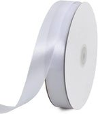 TONIFUL 1 Inch x 100yds White Satin Ribbon, Thin Solid Color Satin Ribbon for Gift Wrapping,Halloween, Hair Bows Making, Wedding Party Decoration, Sewing, Invitation Cards, Floral Bouquets, Christmas