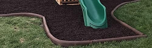 Playsafer 4' Flexible Interlocking Rubber Edging for Playgrounds (Terra Cotta, 9 Pack)