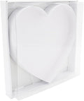 12" Fillable Cardboard Letter Charcuterie Gift Cupcake Box With Cover Sweets Packaging (Heart)