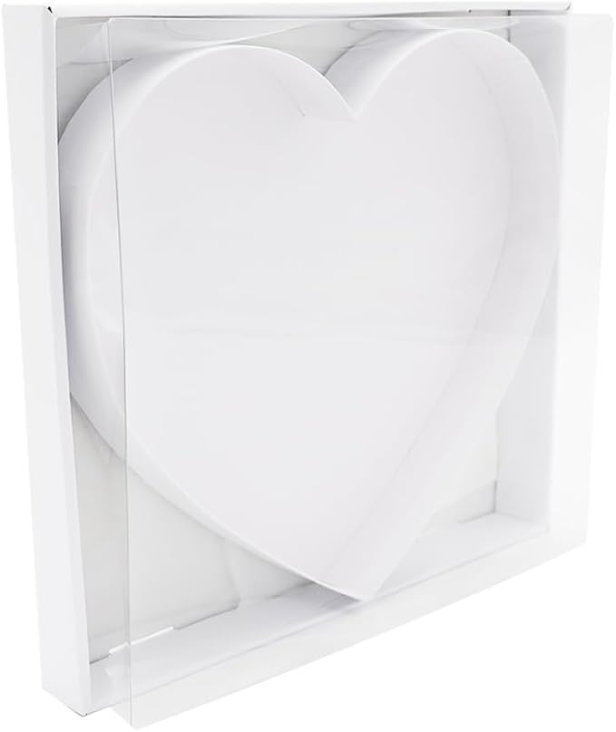 12" Fillable Cardboard Letter Charcuterie Gift Cupcake Box With Cover Sweets Packaging (Heart)
