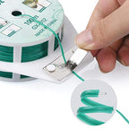 YDSL 328ft (100m) Twist Ties, Green Garden Plant Ties with Cutter for Gardening and Office Organization, Home