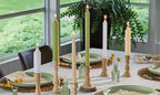 Root Candles 12-Count Unscented Dinner Candles Dripless Beeswax Enhanced Timberline™ Arista™ Boxed Candle Set, 9-Inch, Ivory