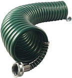 Flexon 1/2" x 25ft Coil Garden Hose – Compact, Kink-Resistant, Lightweight, Space-Saving Design, Durable and Weather-Resistant Watering Hose for Small Yards and Gardening