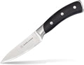 3.5-Inch Paring Knife – Ultra-Sharp German High Carbon Stainless Steel, Full Tang, Ergonomic Handle, Multipurpose Kitchen Knife for Chopping, Slicing, and Dicing, Black