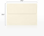 LUXPaper A7 Invitation Envelopes | Peel & Press | 5 1/4" x 7 1/4" | Natural Linen | 80lb. Text | 500 Qty