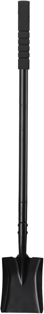 Small Square Shovel 43.3Inches Small Shovel with Metal Handle Garden Tool for Camping Farming Gardening Digging, Black