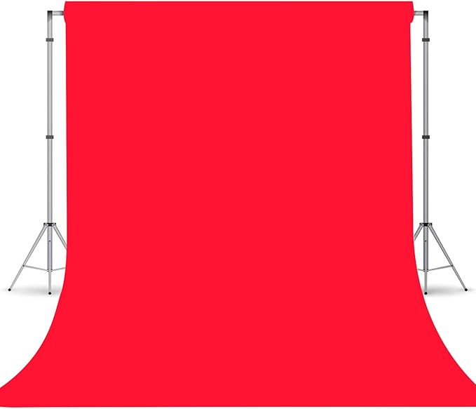 Red Photography Backdrop for Photoshoot, Photo Backdrop Curtain, Perfect Red Backdrops for Party Portrait Photoshoots Video Studio 10FTx10FT