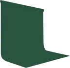8x10FT Dark Green Screen Backdrops for Photography, Virtual Green Screen Backdrop Pieces for Meetings, Curtains for Party Decoration Video Shooting