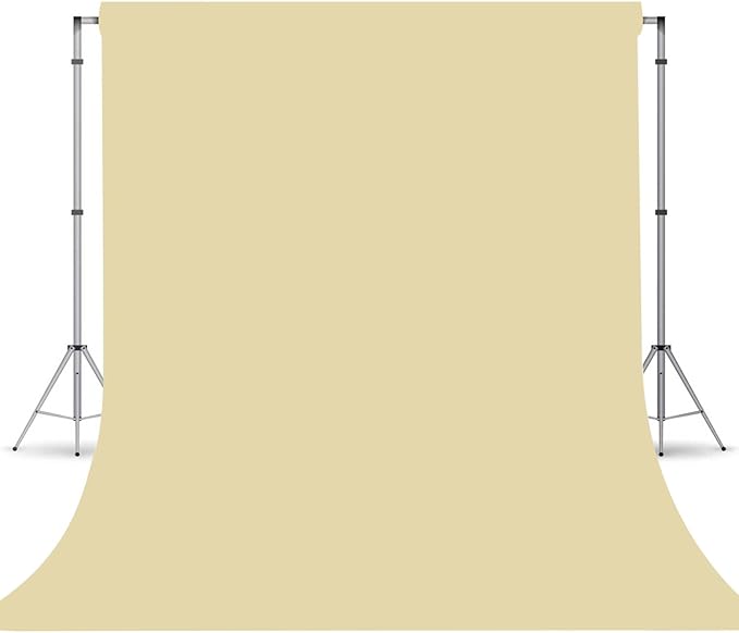 Tan Photography Backdrop for Photoshoot, Photo Backdrop Curtain, Perfect Tan Backdrops for Party Portrait Photoshoots Video Studio 8FTx10FT