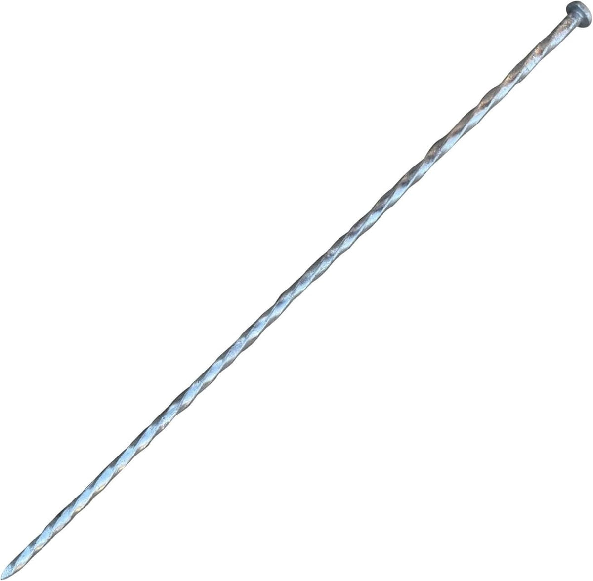 Sandbaggy 18" Heavy Duty Galvanized Artificial Turf Stakes - Spiral Landscape Nails - Ground Spikes/Pins, Synthetic Grass, Lawn, Edging, Weed Barrier Fabric (18 inch - Ultra Heavy Duty, 100, Count)