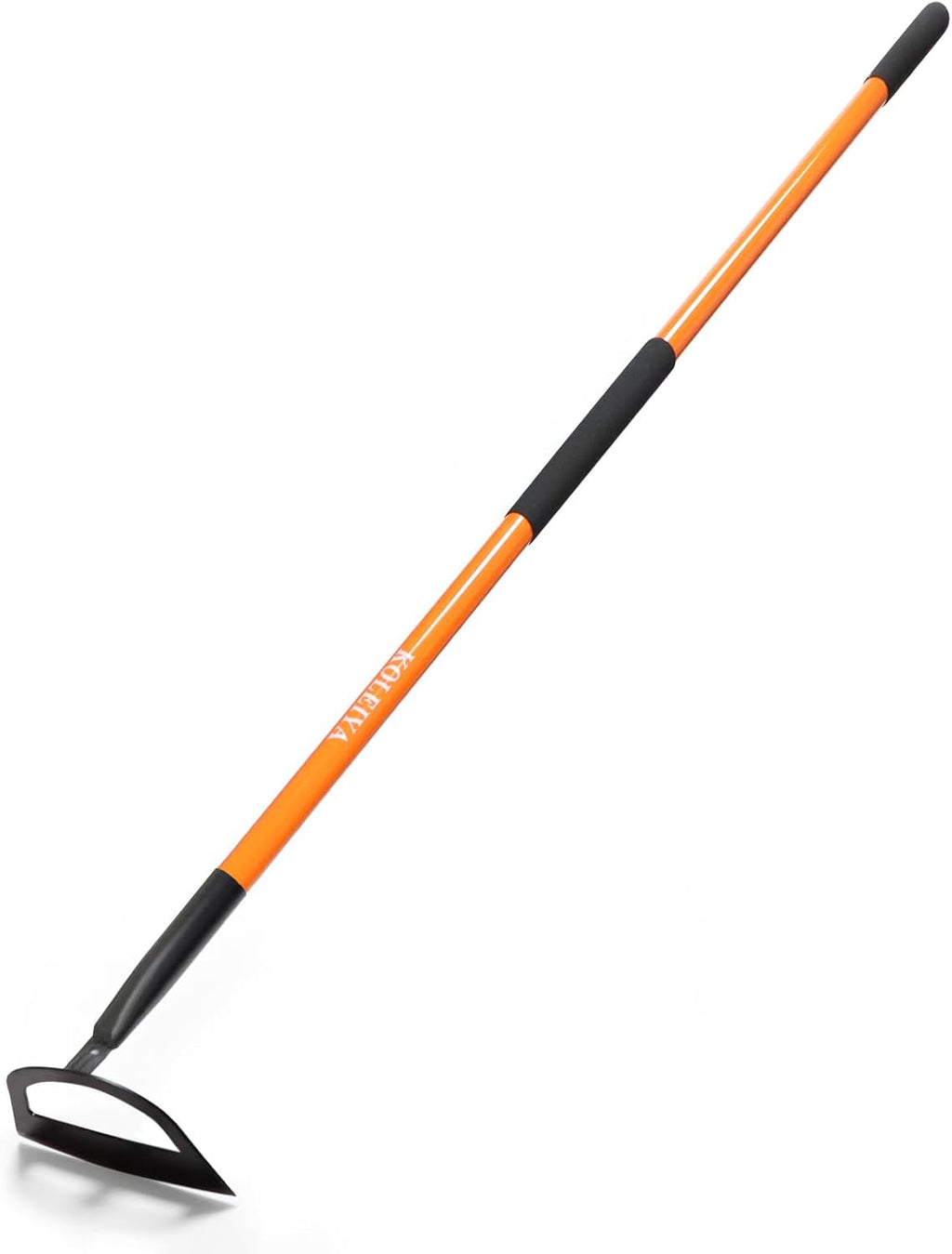 Sharpened Garden Hoe 57 Inch Heavy Duty Weeding Hoe with 8.3 Inch Blade and Fiberglass Handle Pre Sharpened for Effortless Cutting Lawn and Soil Tool
