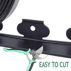 Garden Edging，40FT Landscape Edging with 25 Spikes for Lawn 1.5 Inch Tall (Black, 40FT)