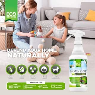 Eco Defense Biobased Pest Control Spray - Ant, Roach, Spider, Bug Killer and Repellent - Natural Indoor & Outdoor Bug Spray - Child & Pet Friendly (1 Gallon)