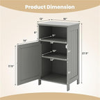 Safeplus Small Floor Storage Cabinet with Drawer and Door, for Bathroom & Toilet, Grey