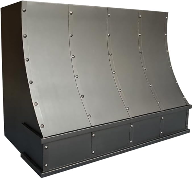CT Copper Tailor Sloped Copper Vent Hood Wall Mount,54'' W,48''H,1260 CFM Exhaust Fan,Stainless Steel Vent,LED Light,Dishwasher-Safe Baffle Filters,VH8TR1