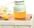 OSTMARS Portable Fruit Blender, Automatic Mini Juicer Cup, Mint Green and Yellow, 500ml Capacity