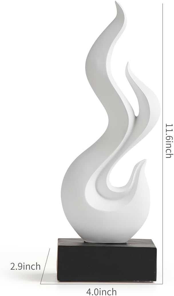 AWNR Abstract Art Deco Decor Statues for Home,Shelves,Table,Living Room, Dining Room,Modern Sculpture Decoraciones of Homes for Sale (White)