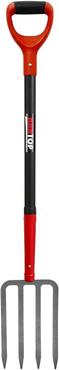 4-Tine Pitch Fork Garden Digging Fork Spading Fork Heavy Duty Pitchfork for Gardening Potato Fork, 43 inches