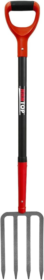 4-Tine Pitch Fork Garden Digging Fork Spading Fork Heavy Duty Pitchfork for Gardening Potato Fork, 43 inches