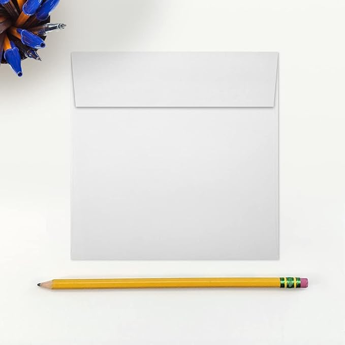 LUXPaper Square Invitation Envelopes | Peel & Press | 5 1/4" x 5 1/4" | Bright White | 70lb. Text | 50 Qty