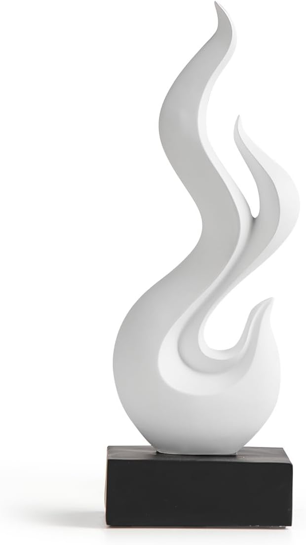 AWNR Abstract Art Deco Decor Statues for Home,Shelves,Table,Living Room, Dining Room,Modern Sculpture Decoraciones of Homes for Sale (White)
