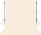 Cream Photography Backdrop for Photoshoot, Photo Backdrop Curtain, Perfect Cream Backdrops for Party Portrait Photoshoots Video Studio 10FTx10FT