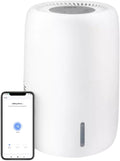Humea Smart Evaporative Humidifier with WiFi & App Control - 3L Tank, 4 Speeds, 300ml/h - Quiet, Mist-Free, No White Dust - Nightlight - For Allergies, Dry Skin, Better Sleep - White