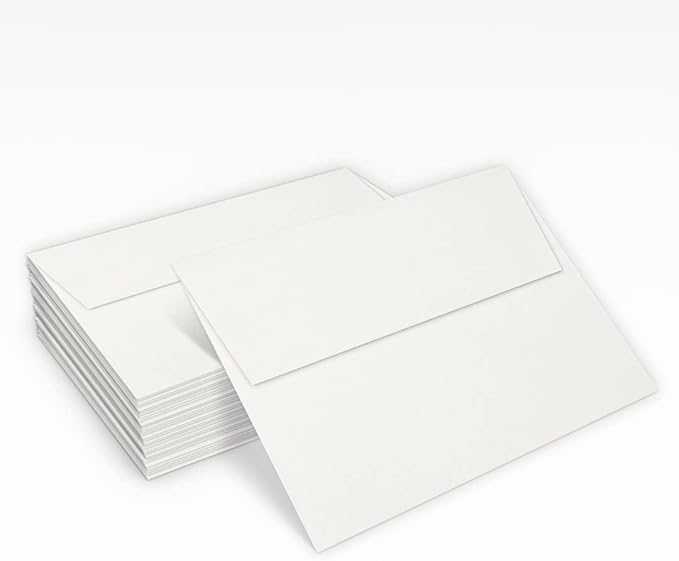 LUXPaper A7 Invitation Envelopes | Peel & Press | 5 1/4" x 7 1/4" | Natural White | 80lb. Text | 100% Cotton | 500 Qty