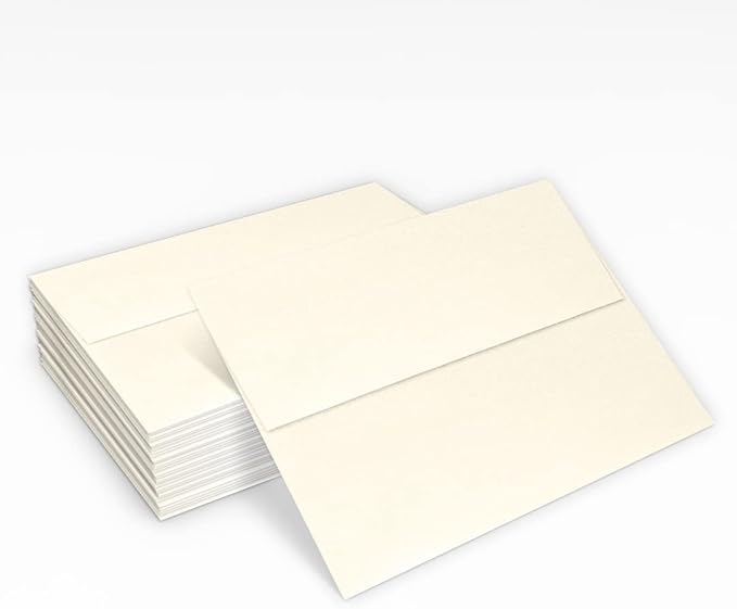 LUXPaper A7 Invitation Envelopes | Peel & Press | 5 1/4" x 7 1/4" | Champagne Metallic | 80lb. Text | 50 Qty