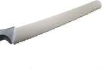Mercer Culinary Millennia Colors Stainless Steel Bread Knife 10-Inch Wavy Edge Wide, Gray