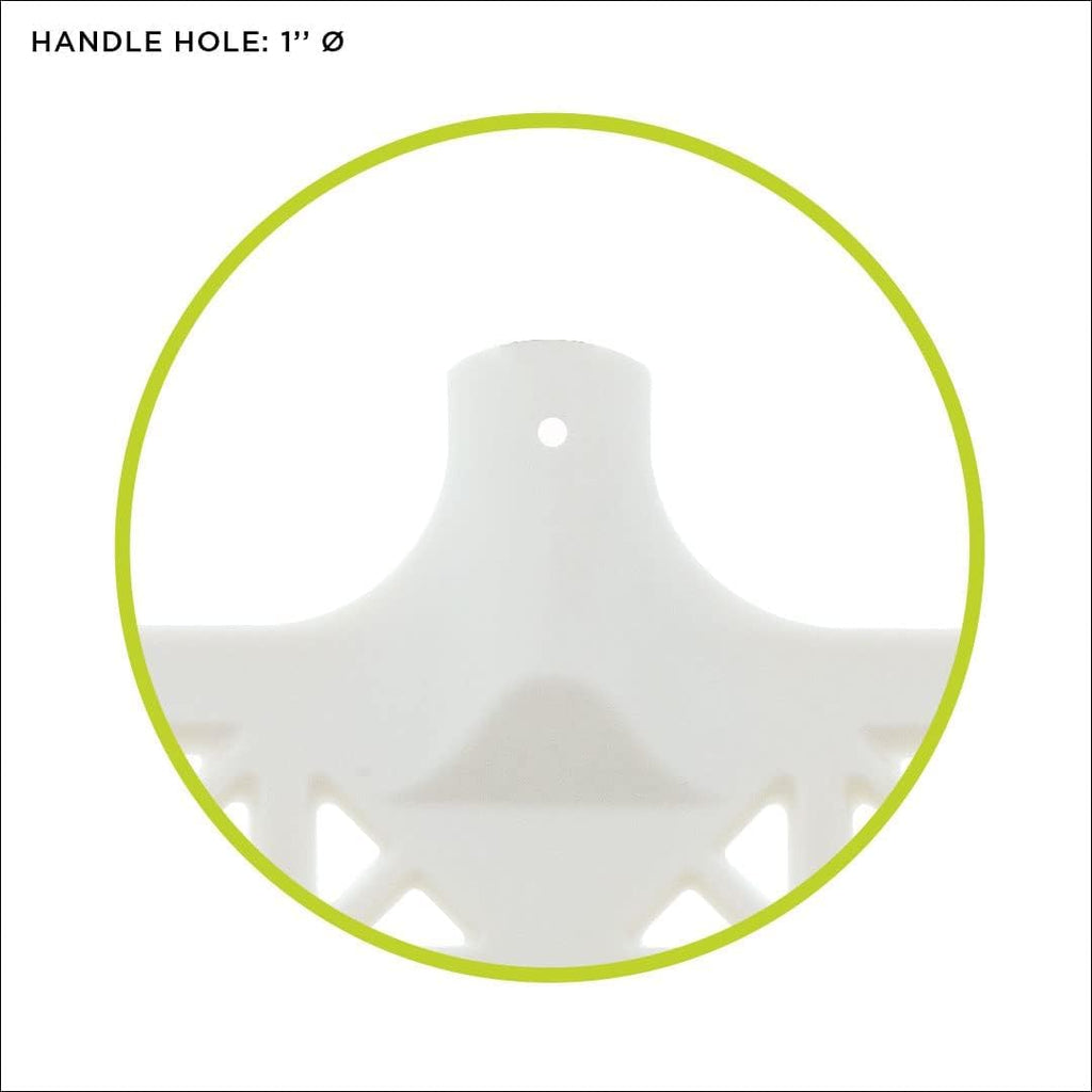 Pro Manure Fork Head Without Handle - Ultra Strong and Stable - Teeth Length: 7 3/4'' - Premium Pitchfork Replacement Head - White (2 Units)