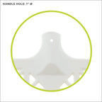Pro Manure Fork Head Without Handle - Ultra Strong and Stable - Teeth Length: 7 3/4'' - Premium Pitchfork Replacement Head - White (2 Units)