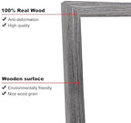 KINLINK A5 Picture Frame, Grey Solid Wood Frames with Acrylic Plexiglass for Pictures 4x6 with Mat or A5 without Mat, Tabletop and Wall Mounting Display 4 Pack