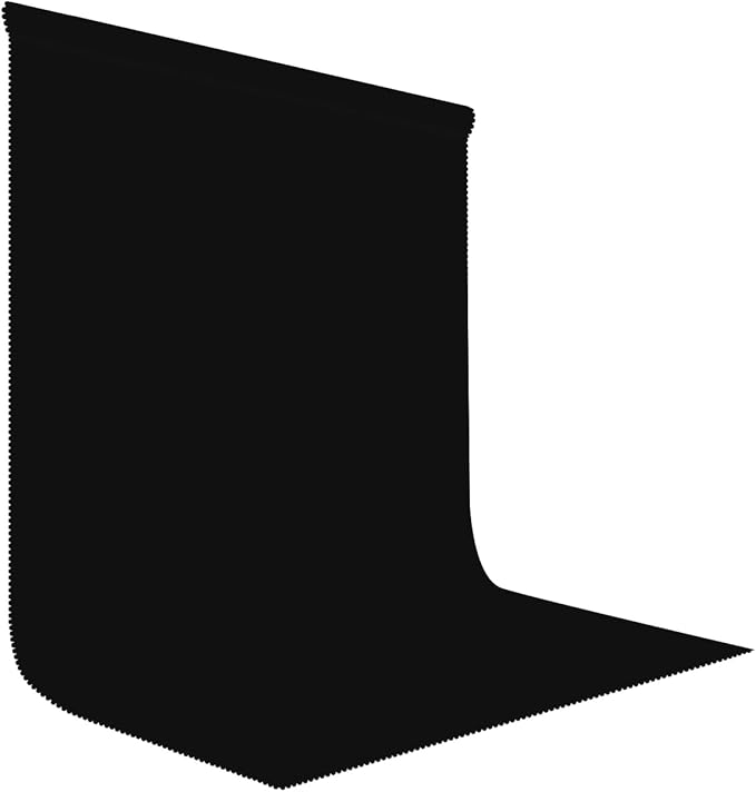 Black Screen Backdrops 5x7ft Solid Color Photo Backdrops for Photoshoot, Photography Background for Meeting Wall, Party, Videos